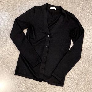 Babaton long sleeve cashmere cardigan XS black